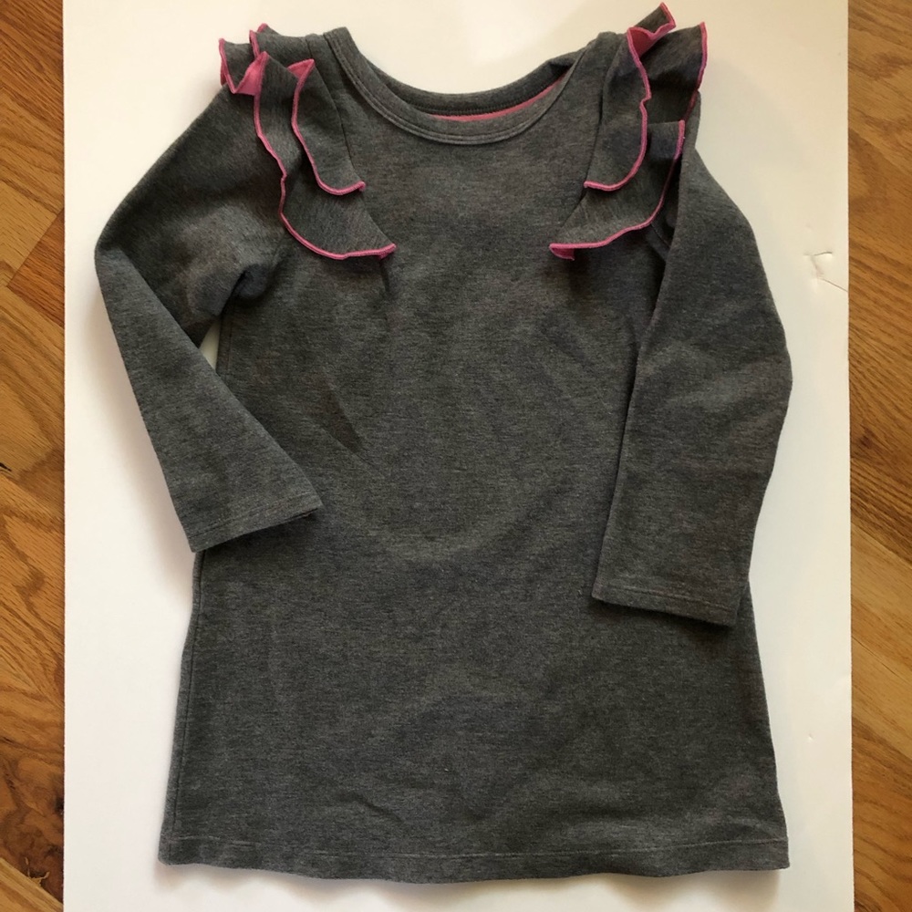 Cat & Jack long-sleeved ruffled sweatshirt dress 4T